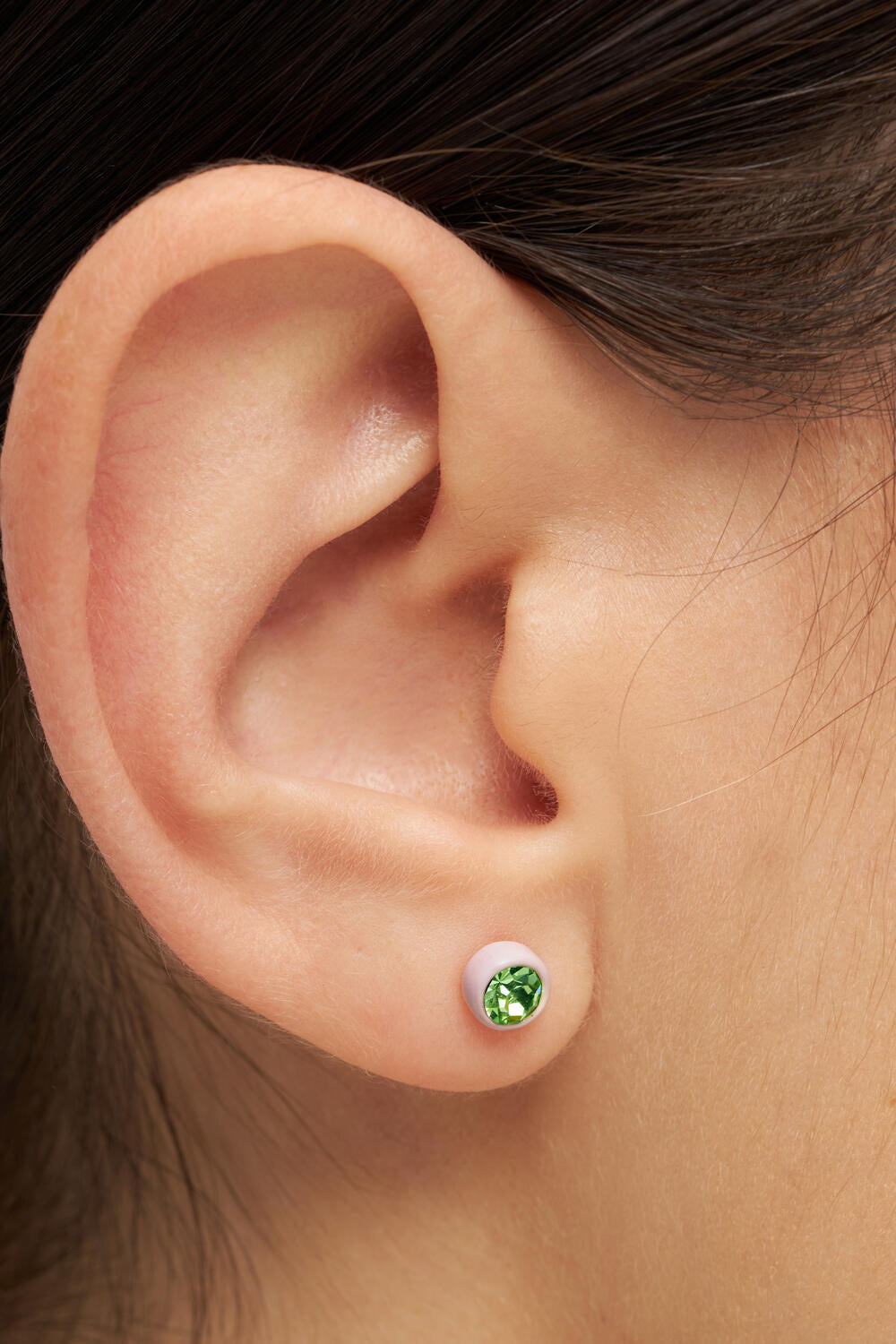 Gala Crystal ørestik - lyserød/grøn